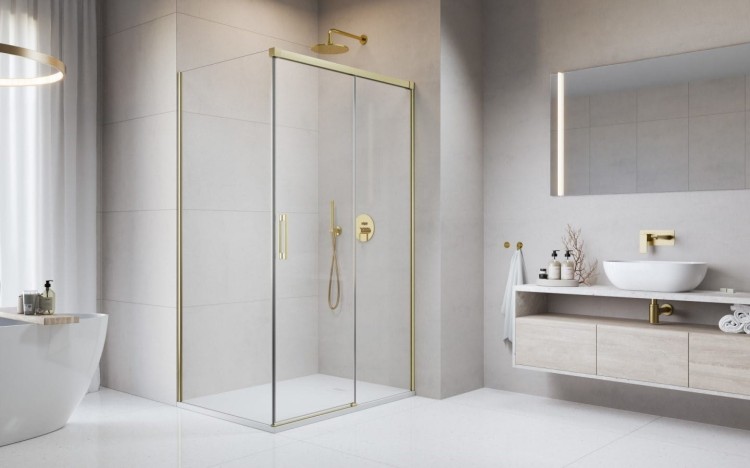 Kabina prysznicowa Radaway Idea 8 Brushed Gold KDJ prawa