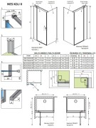 Kabina prysznicowa Radaway Nes Brushed Gold KDJ II prawa