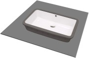 Umywalka ceramiczna podwieszana biała Temisto Deante