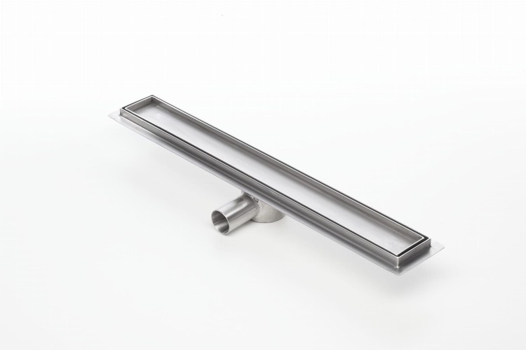 Odpływ liniowy z flanszą i metalowym syfonem Kesmet 50 cm z rusztem Ceramic Tile