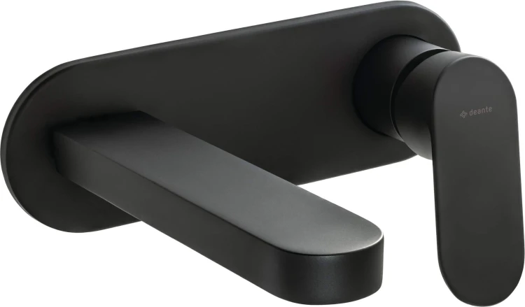 Bateria umywalkowa podtynkowa nero czarna Alpinia Deante