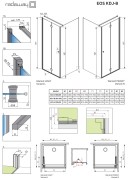 Kabina kwadratowa Radaway Eos KDJ-B 80x80x197 prawa, szkło przejrzyste