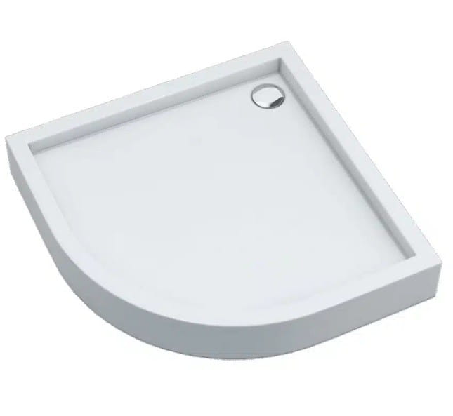 Brodzik półokrągły FAVORY PLUS 80x80 Schedpol Schedline, biały + syfon