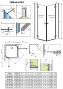 Kabina Radaway Essenza Black KDD 100x90x200 szkło przejrzyste