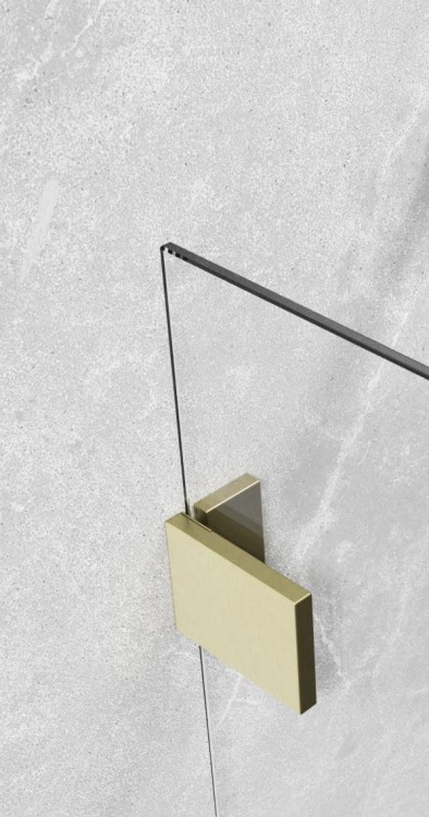Kabina prysznicowa Essenza Pro Brushed Gold KDJ Radaway prawa złota